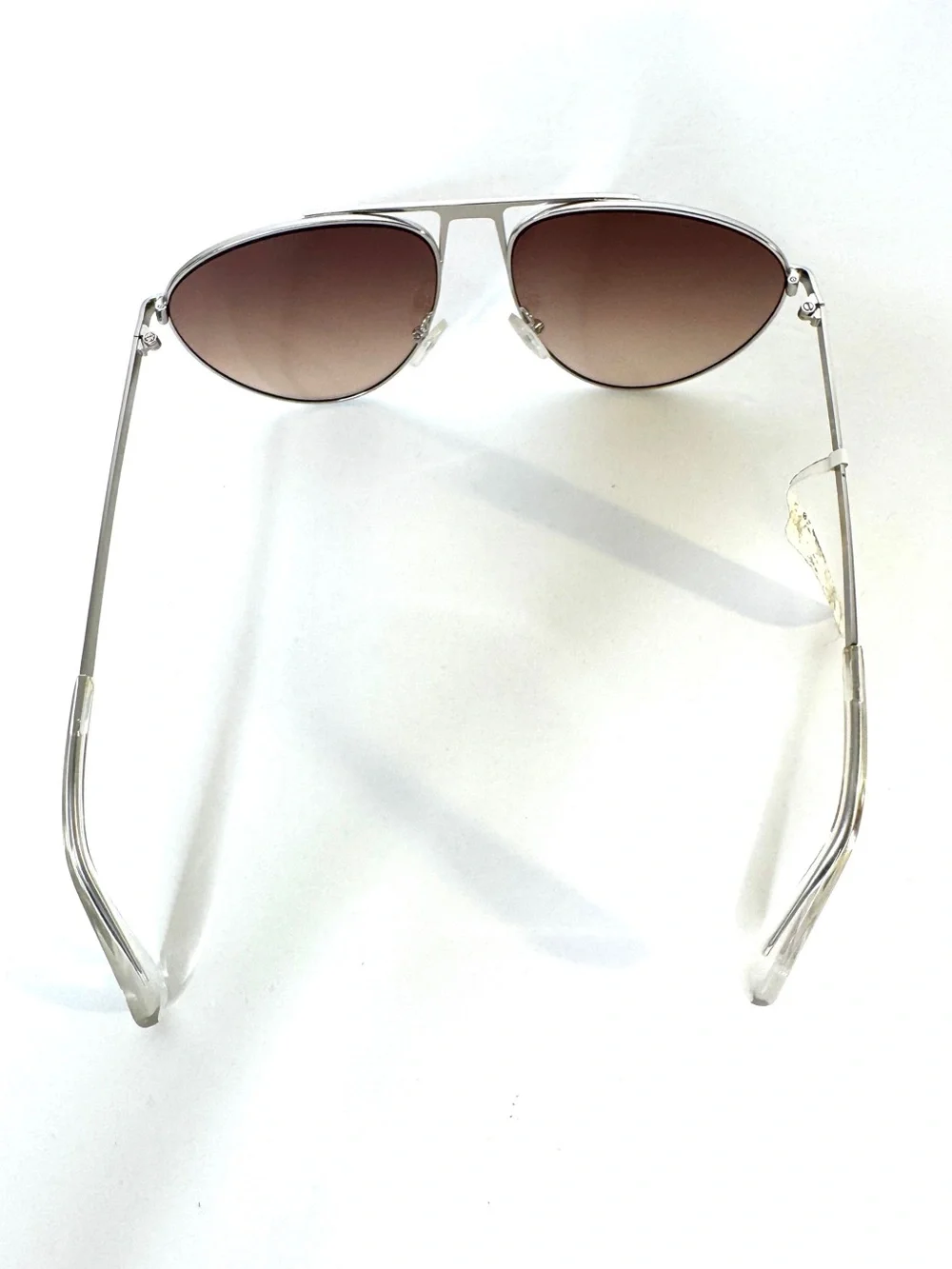 DIANE VON FURSTENBERG Silver Aviator NEW Sunglasses DVF 852S